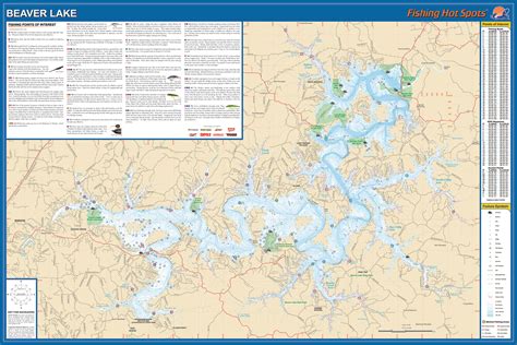 fishing hot spots|Beaver Lake Fishing Map .